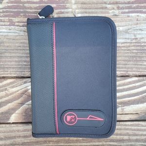 2000s MTV Music Television Black & Red Zip-Up Daily Planner Binder
